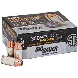 opplanet-sig-sauer-elite-v-crown-pistol-ammunition-380-acp-90-grain-jacketed-hollow-point-50-rounds-box-brass-e380a1-50-main